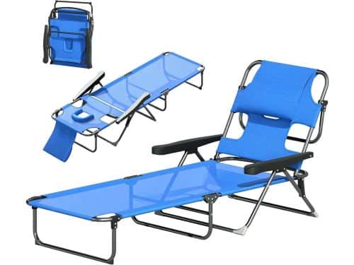 Opvouwbare Loungestoel - Campingstoel Ligbed - Ontspannen in de tuin