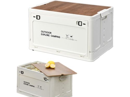Opvouwbare opbergbakken - Opbergboxen - Buiten kamperen - Met houten