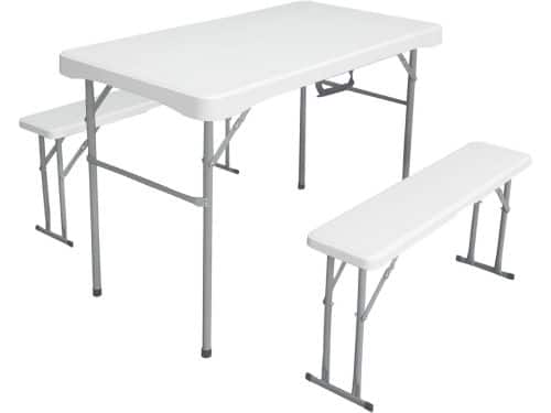 Opvouwbare Picknickset met Tafel en 2 Banken - 113 x