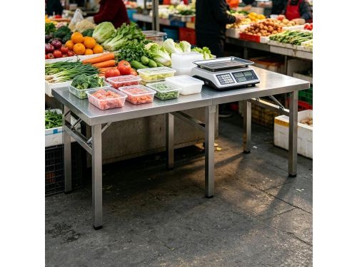 Opvouwbare RVS Tafel - Werkstation Klaptafel - Voedselbereiding Horeca