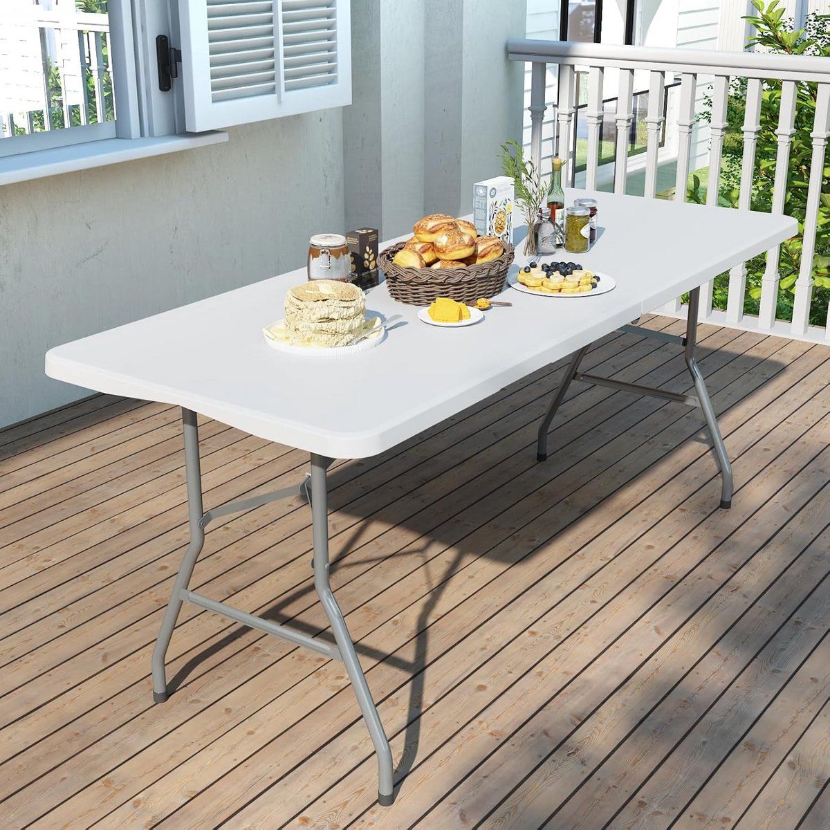 opvouwbare tafel klaptafel feest buiten eten robuuste