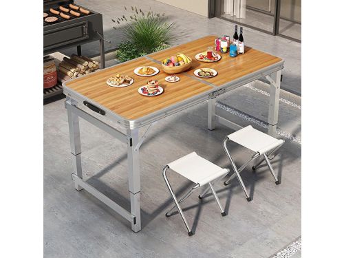 Opvouwbare tafel - Klaptafel kruk - Buitenactiviteiten - Verstelbare hoogte