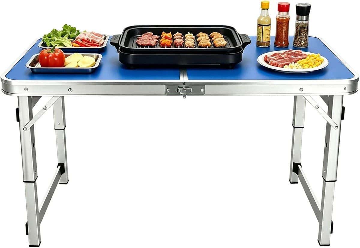 opvouwbare tafel klaptafel werktafel buiten koken verstelbare