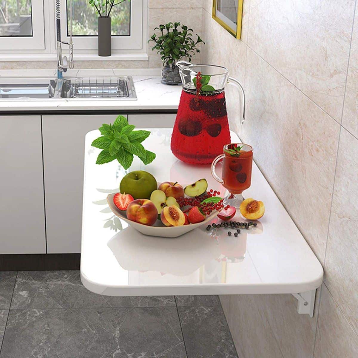 opvouwbare tafel wandbureau klaptafel ruimte besparen eenvoudige