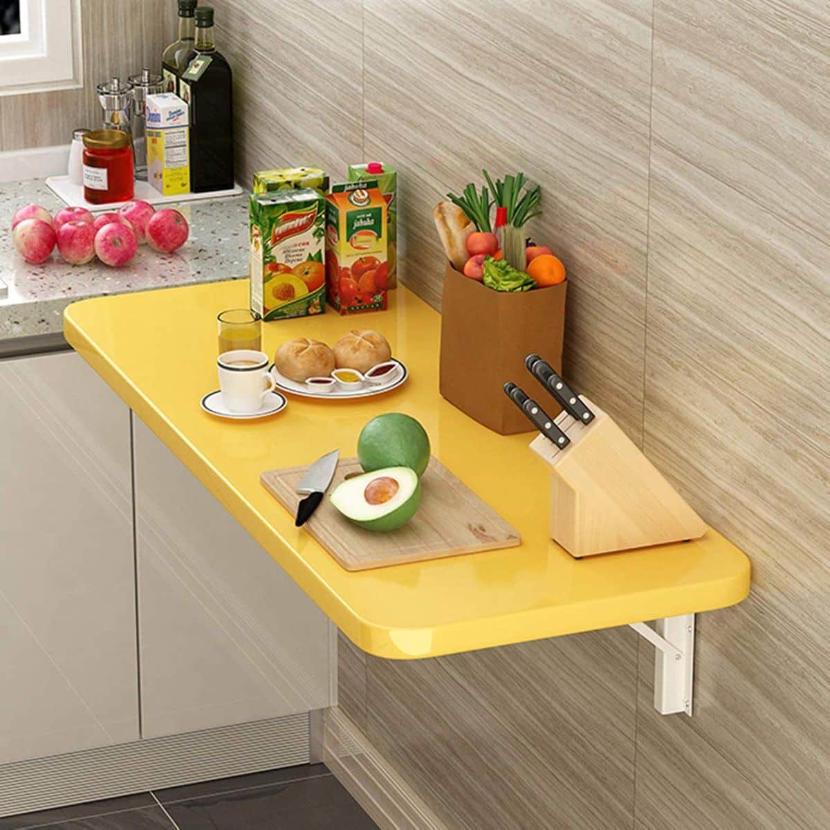 opvouwbare tafel wandbureau klaptafel ruimtebesparend werken massief