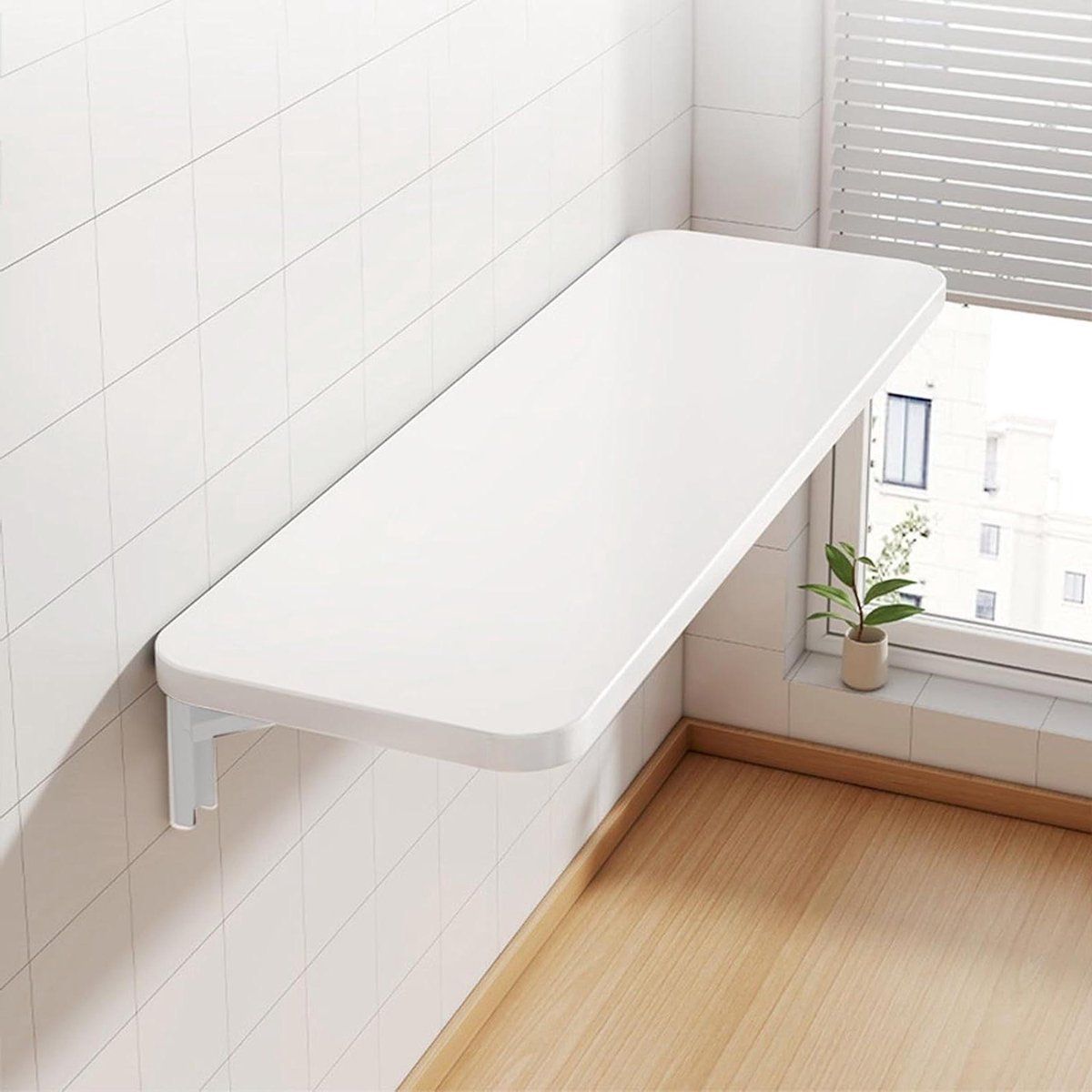 opvouwbare wandplank klaptafel tafel ruimtebesparend werken stevig