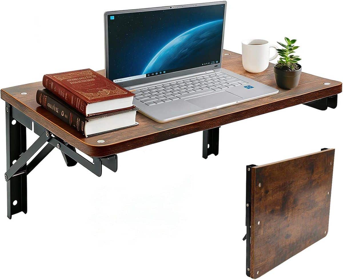 opvouwbare wandtafel houten klaptafel ruimte besparen sterke