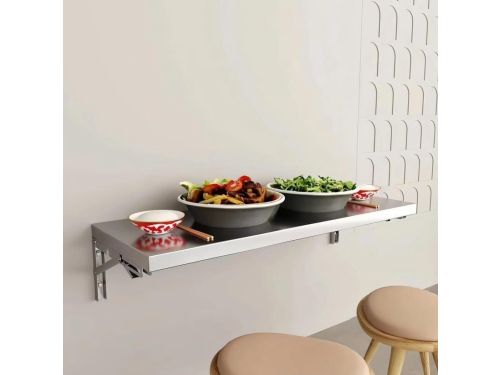 Opvouwbare wandtafel - Klaptafel wandmontage - Ruimtebesparend werken - Roestvrij