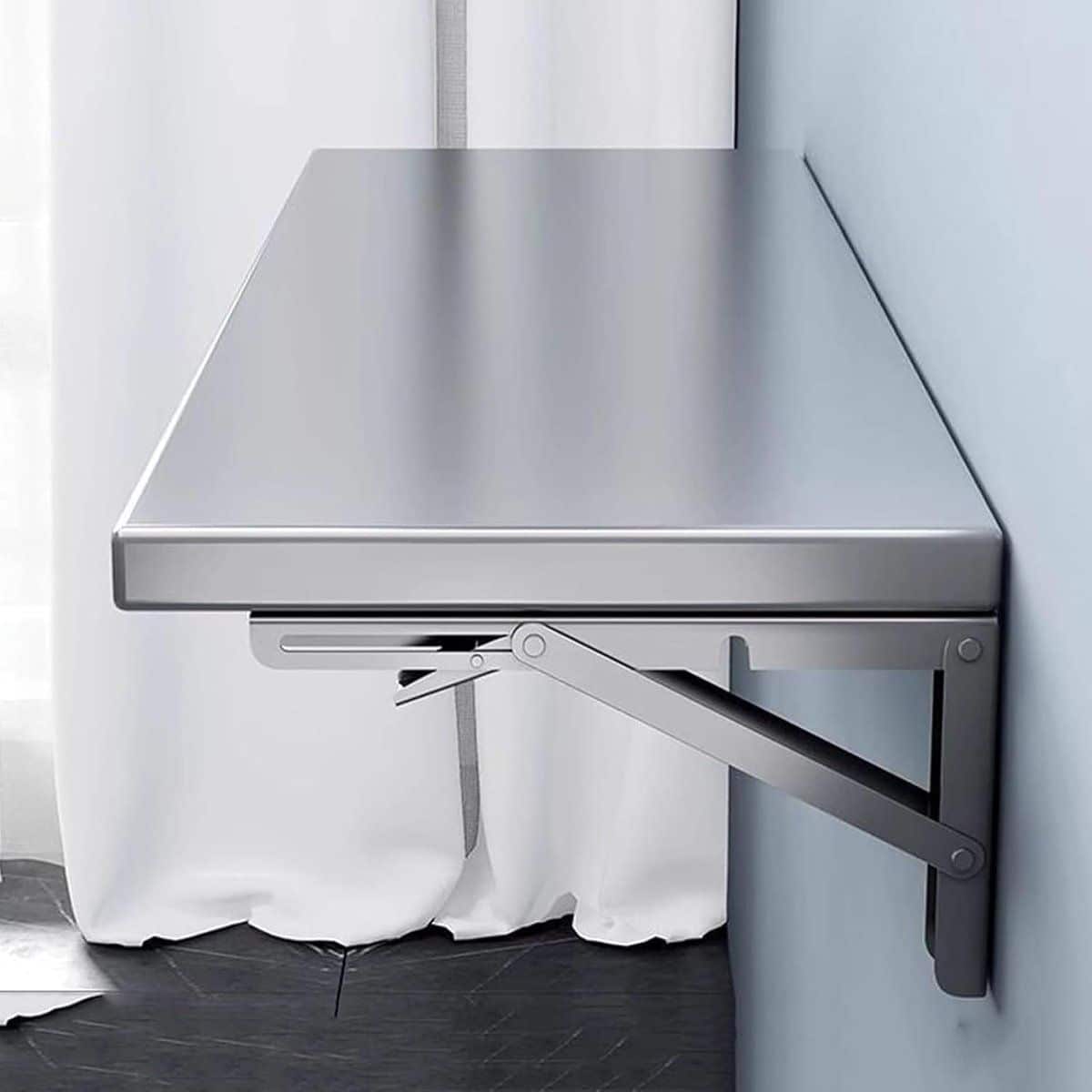 opvouwbare wandtafel klaptafel werkruimte creëren roestvrij staal