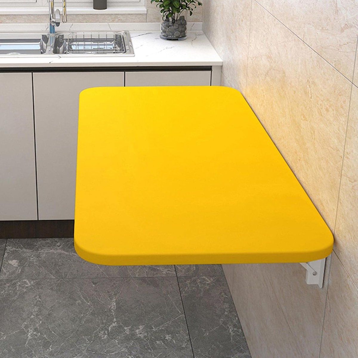 opvouwbare wandtafel kleine klaptafel ruimte besparen massief