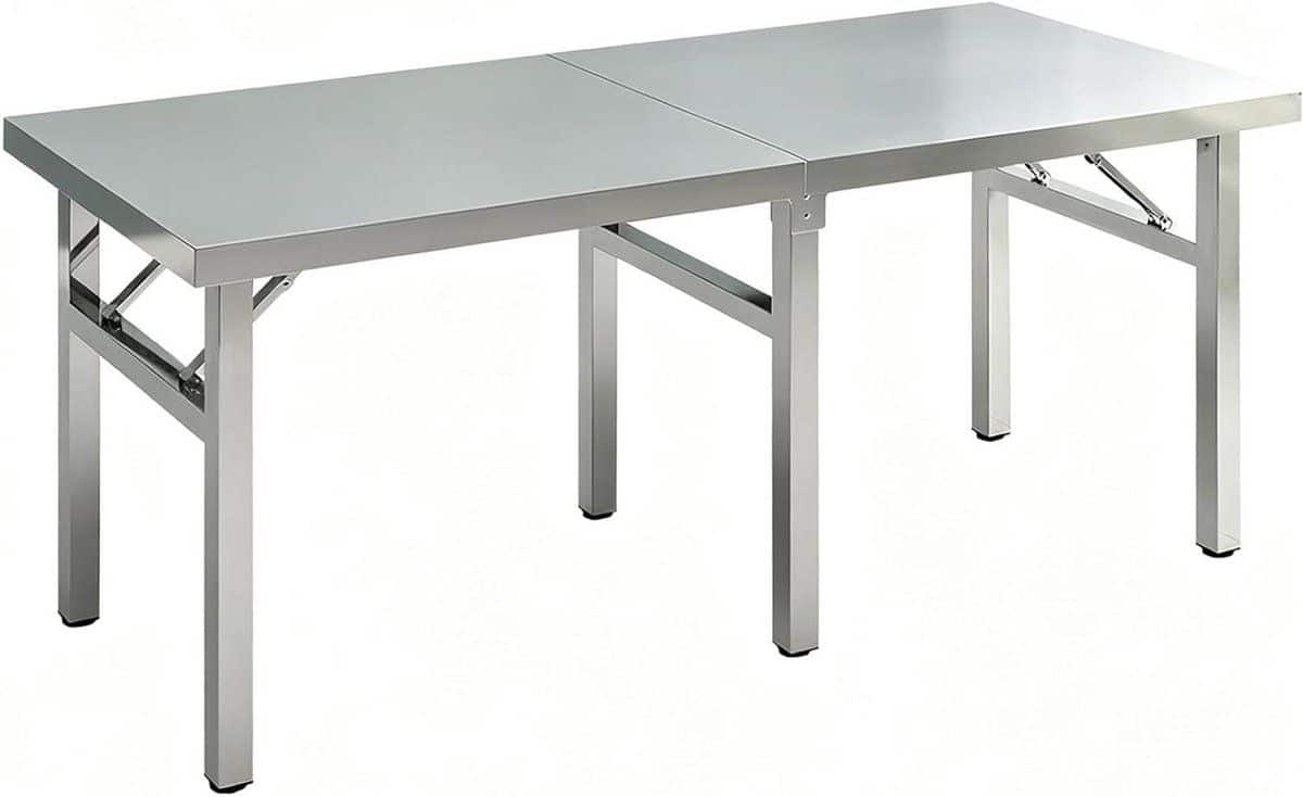 opvouwbare werktafel klaptafel metaal voedselbereiding roestvrij staal