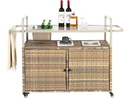 Outdoor Bartafel - Serveertrolley Barwagen - Feestelijke Bijeenkomsten - Met