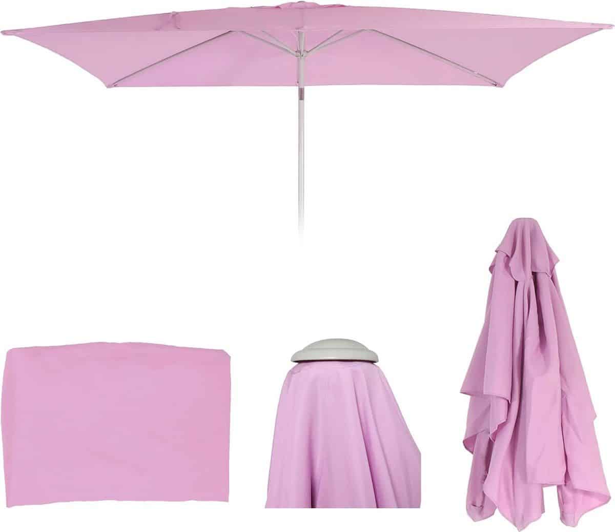 parasolhoes vervangingsoverlap voor 3x4m parasol antraciet polyester