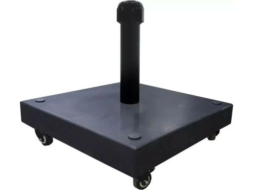 Parasolvoet Op 4 Wielen 50kg Graniet Zwart