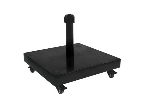 Parasolvoet op 4 wielen, 60kg graniet zwart