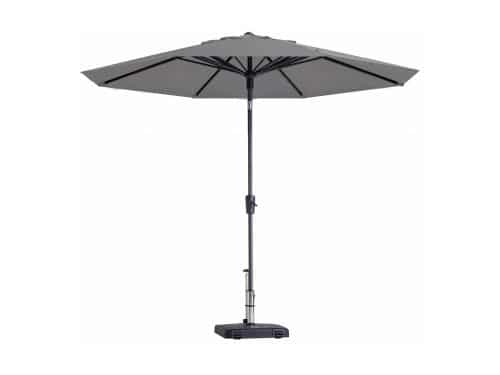 Paros II round light grey stokparasol 300 cm zonwering Madison - Madison