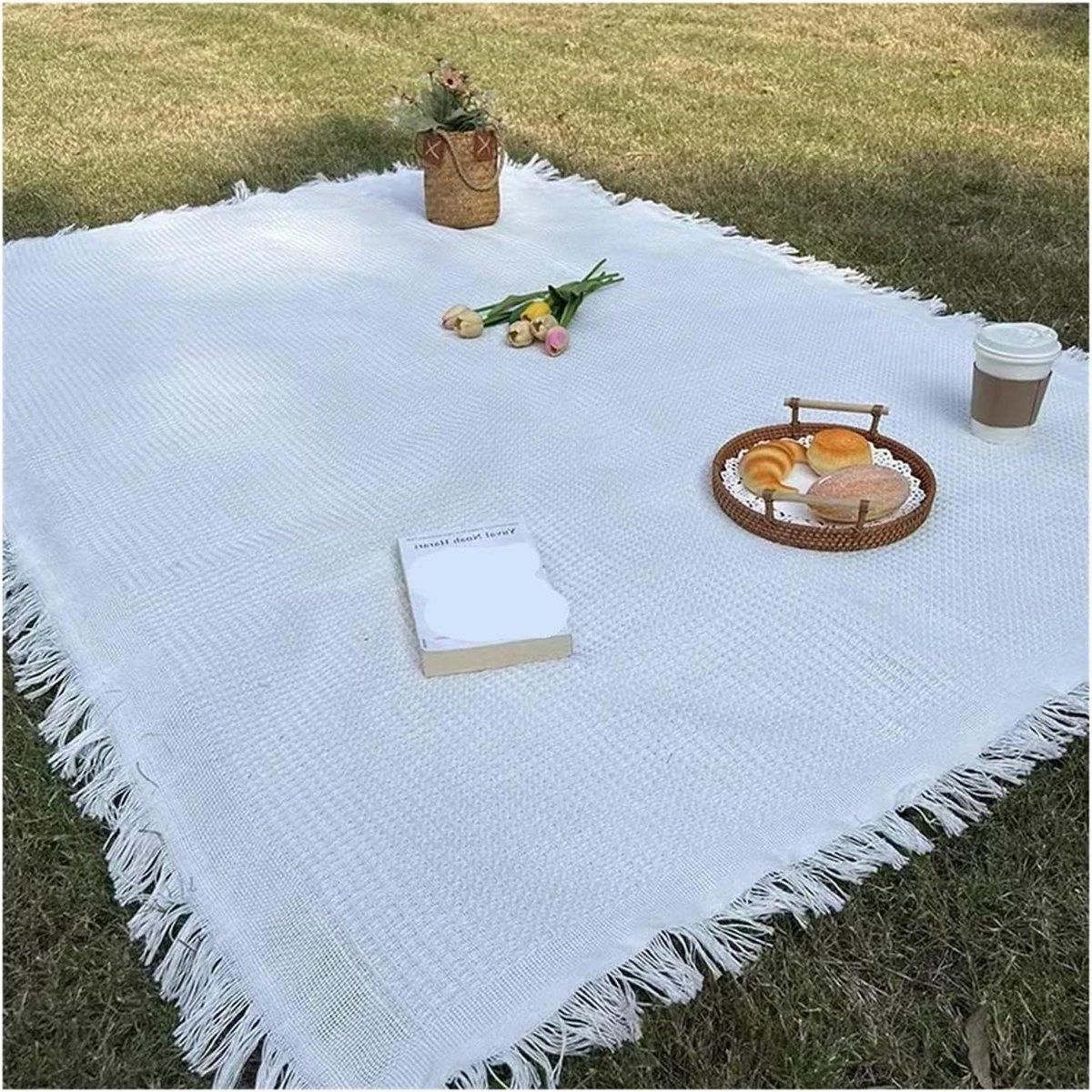 picknickkleed buitenkleed outdoor recreatie met franjes