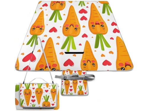 Picknickmat Cartoon Stijl - Kampeertapijt Buitenkleed - Gezellig buiten zitten