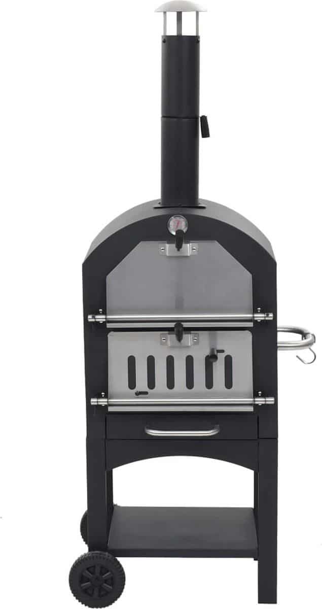 pizzaoven staand op houtskool incl. pizzasteen, hoogte 157cm