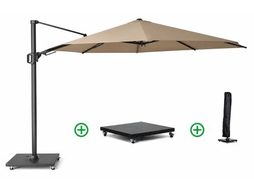 Platinum Challenger zweefparasol 3.5m T1 (incl. voet + hoes) Taupe
