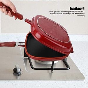 Praktische 28 cm Dubbelzijdige Koekenpan voor Steak en BBQ