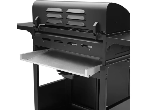 Premium 4+1 Gas BBQ Grillwagen met Zijbrander, Thermometer & Warmhoudrek