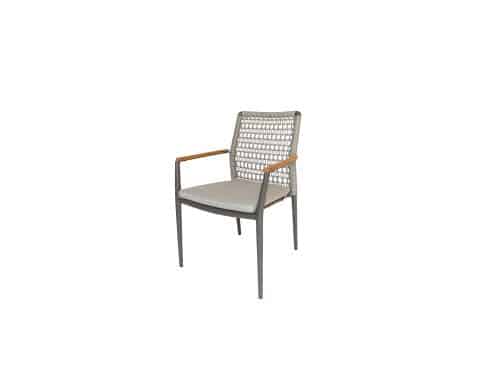 Qioos Indra stapelbare tuinstoel earth frame rope