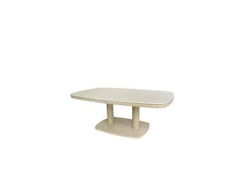 Qopps Celsa in hoogte verstelbare tuintafel 135x83 latte 4SO