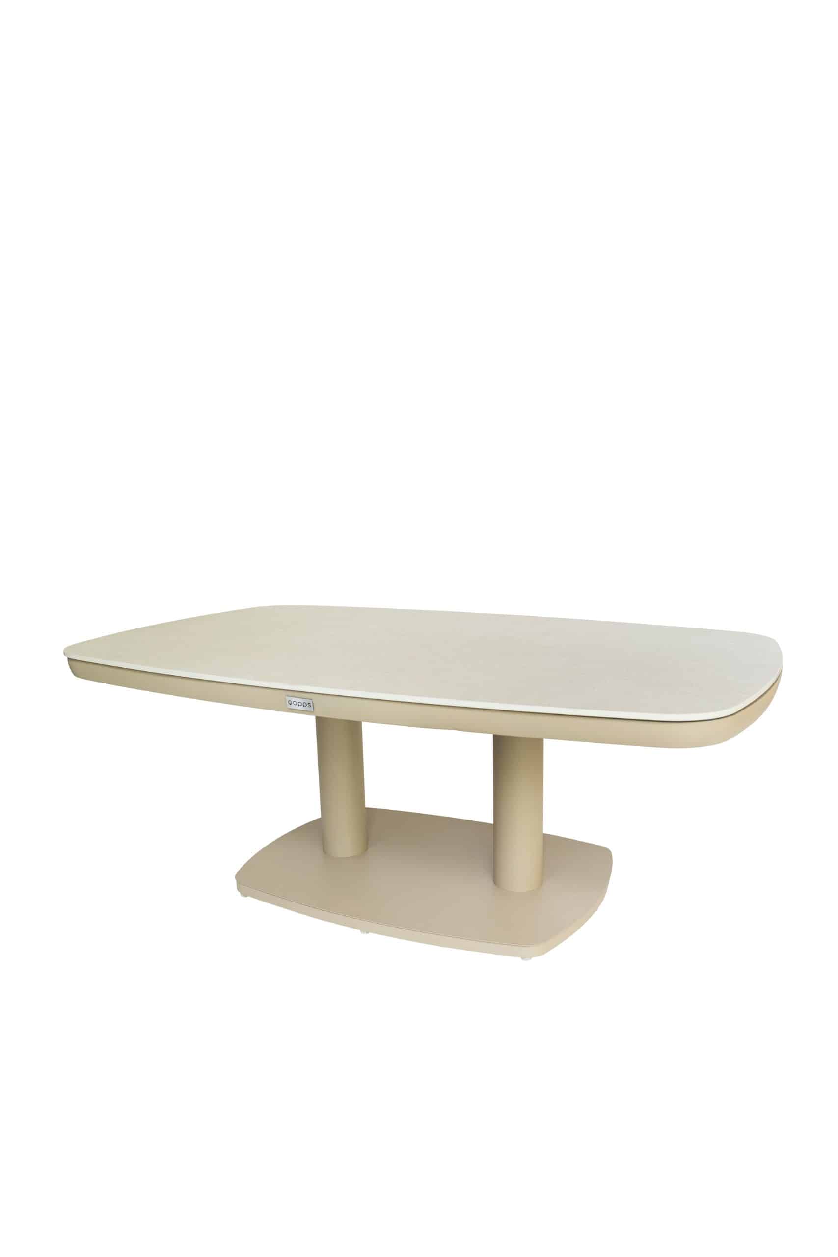 qopps celsa in hoogte verstelbare tuintafel 135×83 latte 4so