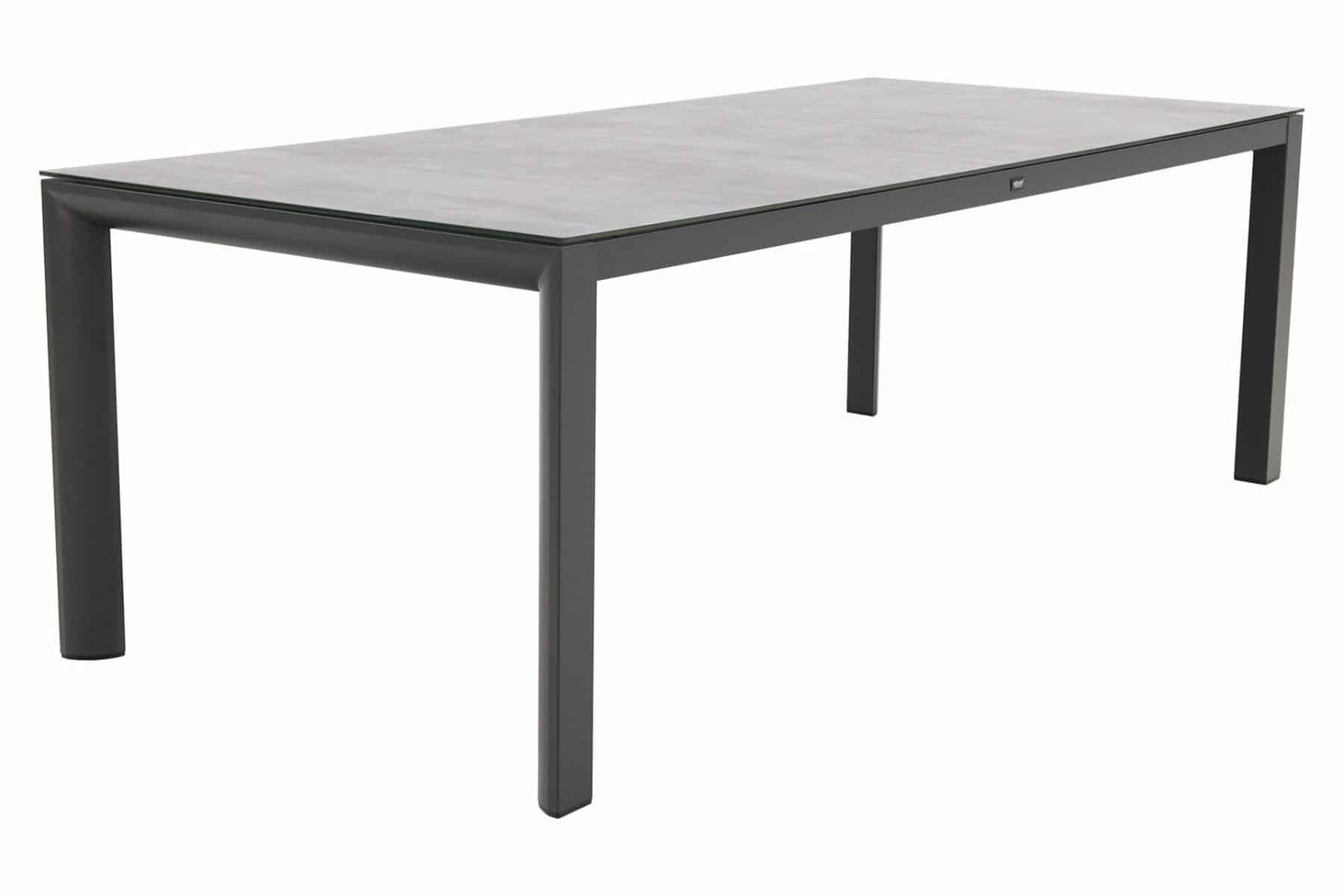 qopps colby tuintafel 220 x 100 porselein blad mat royal royal grey