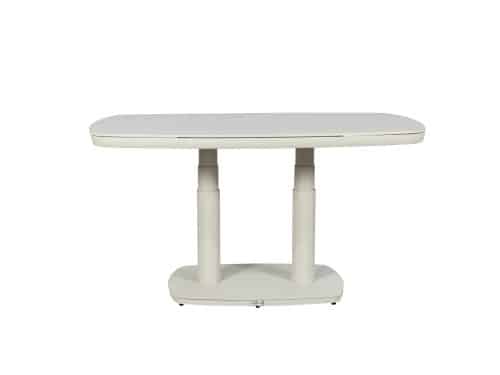 Qopps Elena in hoogte verstelbare tuintafel 135x83 cm latte light