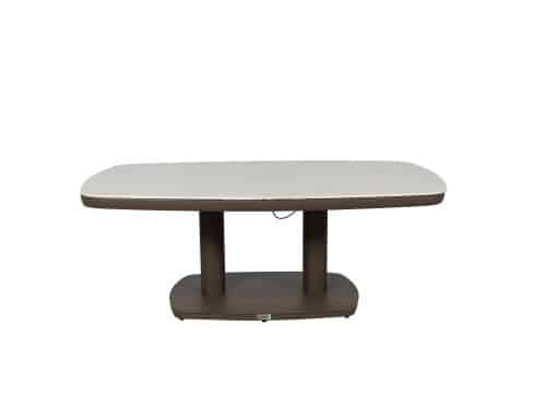 Qopps Elena in hoogte verstelbare tuintafel 135x83 earth
