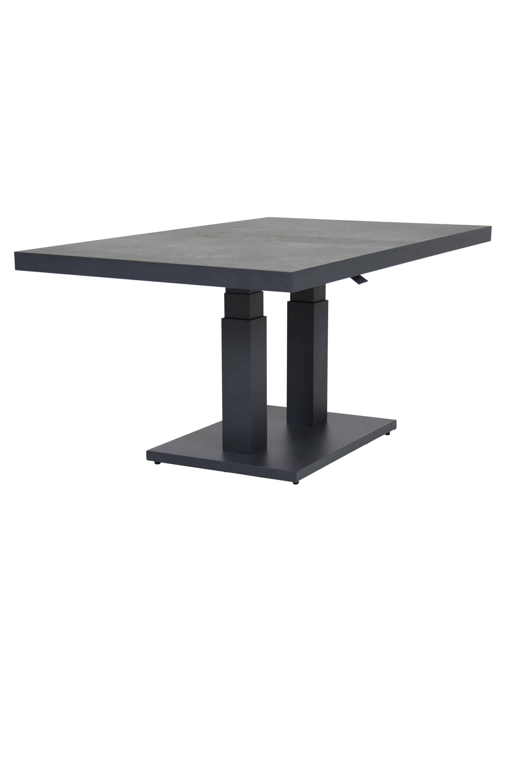 qopps gooks up down tuintafel 140 x 85 royal grey mat met antraciet blad