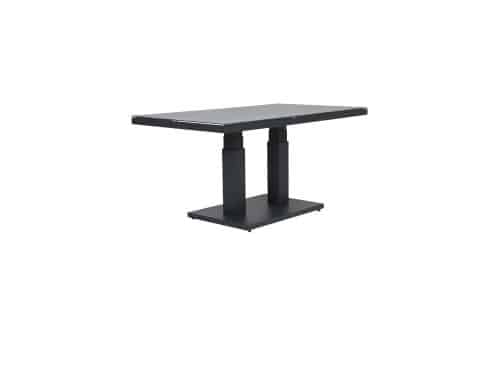 Qopps Rubli in hoogte verstelbare tafel 130 x 75 antraciet