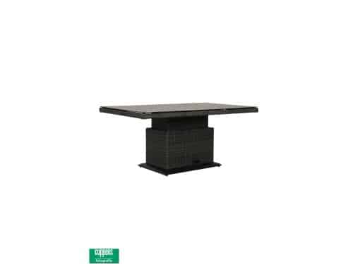 Qopps Sandigo / Aruba in hoogte verstelbare tuintafel 140 x 85 antraciet
