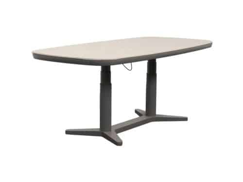 Qopps Traci in hoogte verstelbare tuintafel 180x90 mat royal grey