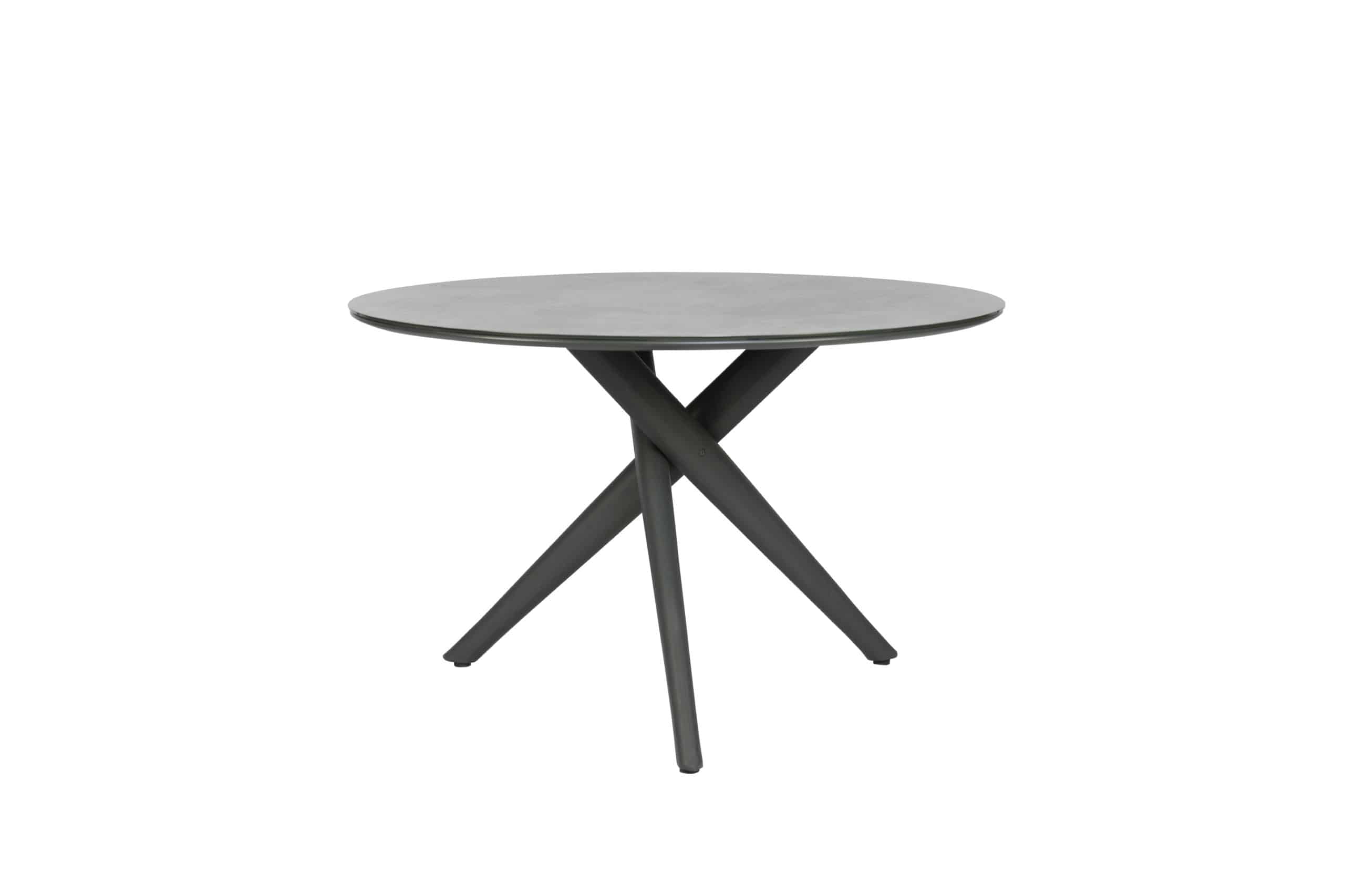 qopps zukla tuintafel 120 cm rond mat royal grey