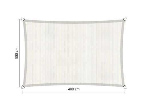 Rechthoek schaduwdoek 3,00x4,00 m Arctic White Shadow Comfort - Shadow comfort