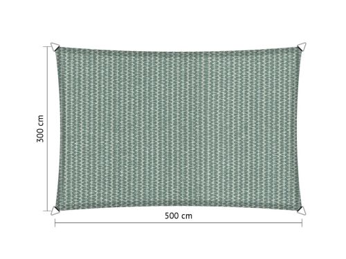 Rechthoek schaduwdoek 3,00x5,00 m Country Blue Shadow Comfort - Shadow comfort