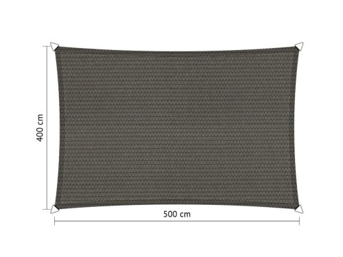 Rechthoek schaduwdoek 4,00x5,00 m Cool Grey Shadow Comfort - Shadow comfort