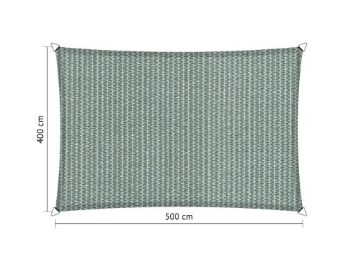 Rechthoek schaduwdoek 4,00x5,00 m Country Blue Shadow Comfort - Shadow comfort