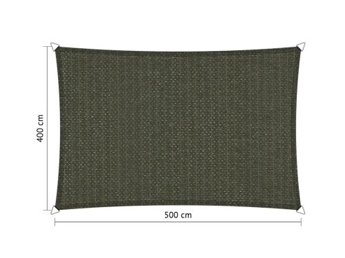 Rechthoek schaduwdoek 4,00x5,00 m Deep Grey Shadow Comfort - Shadow comfort