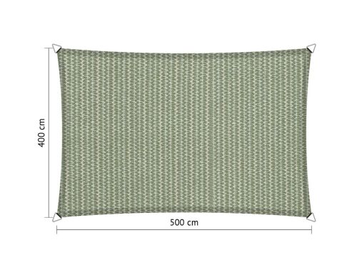 Rechthoek schaduwdoek 4,00x5,00 m Moonstone Green Shadow Comfort - Shadow comfort