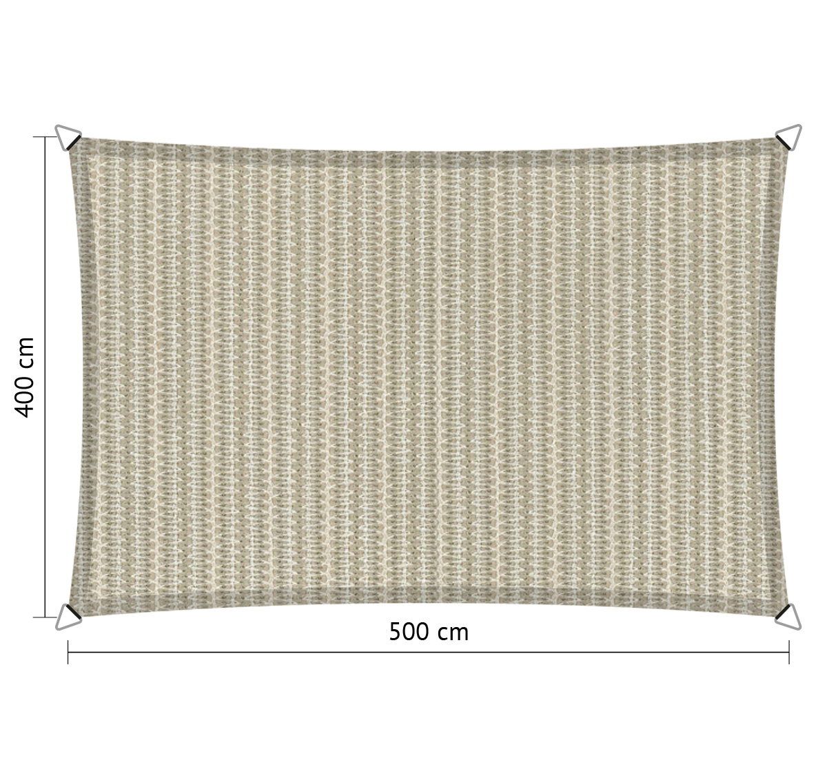 rechthoek schaduwdoek 4,00×5,00 m sahara sand shadow comfort shadow comfort