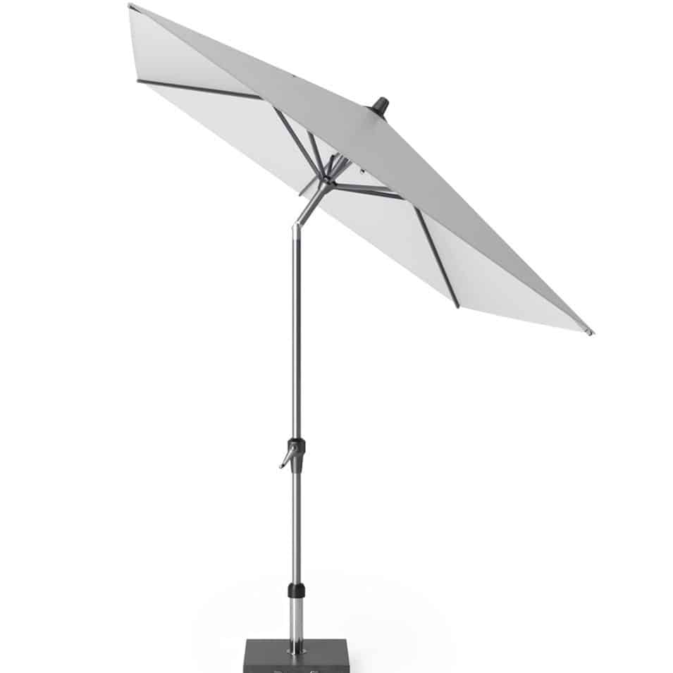 riva parasol 250×200 cm wit met kniksysteem