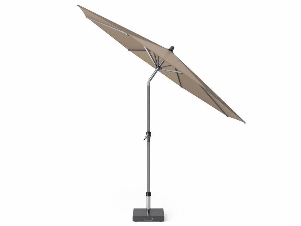 riva parasol 300 cm rond taupe met kniksysteem