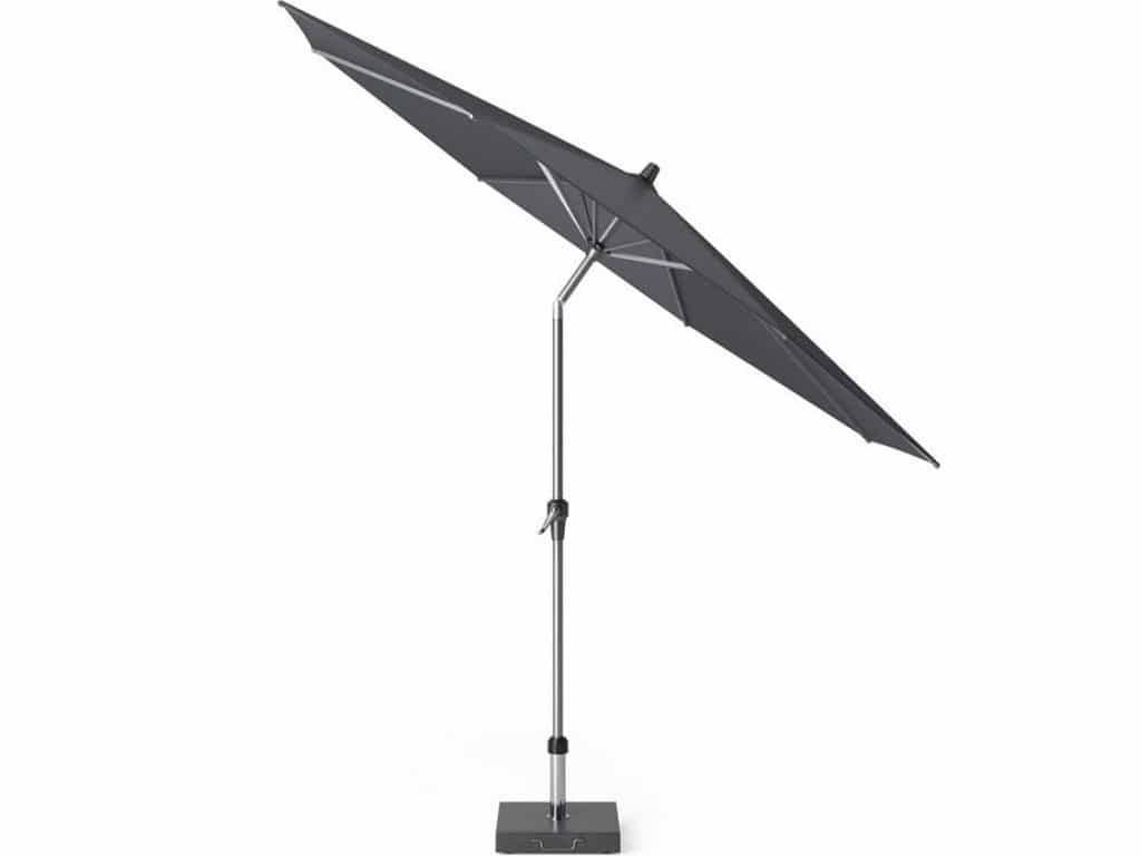 riva parasol 300 cm rond zwart met kniksysteem