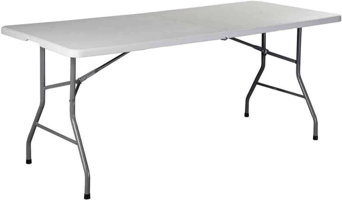 robuuste klaptafel 122cm, 152cm of 183cm met stevig stalen