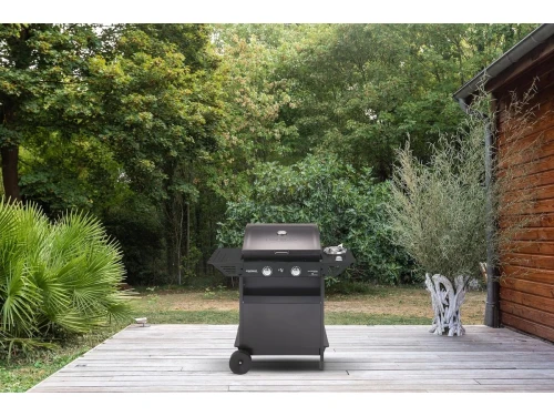 RockyFlame 2+1 Lavasteen Gas BBQ Grillwagen met Zijbrander