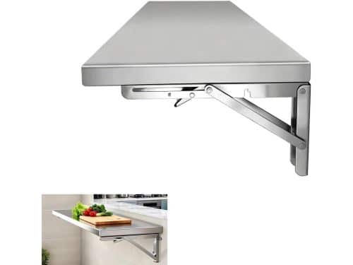 Roestvrijstalen Klaptafel - Wandmontage Tafel - Ruimte Besparen - Krasbestendig